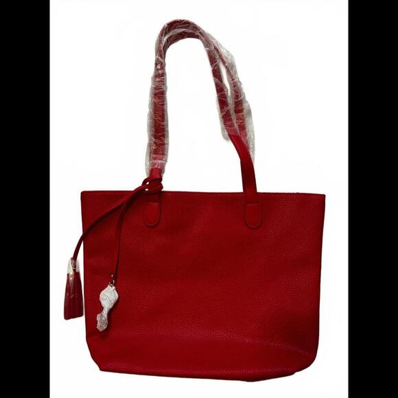 Shiseido Red Tote Bag - Stylish & Versatile - Picture 2 of 7